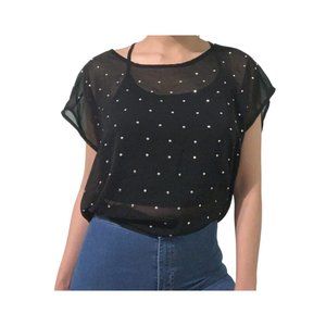 See Through Top with Studs